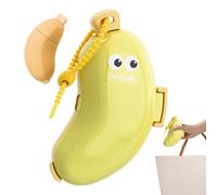 Toothbrush Holder for Travel, Banana Shaped Silicone Cover with Built-in Toothpaste Dispenser, Portable Hygienic Protector, Soft Modern Style, Case for Cruise and Home Restroom
