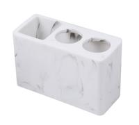 Toothbrush Holder Green Resin Bathroom Stand for Counter Storage