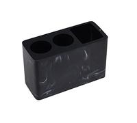 Toothbrush Holder Marble Look Electric Toothbrush Toothpaste Bathroom Organizer Stand Trays Caddy Countertop for Bathroom Vanity Storage and Organizing (1PCS Black)