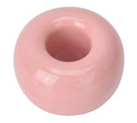 Toothbrush Holder Mini Cute Ceramics Couple Toothbrush Holder Donut Shape Candy Color Stand Bathroom Toothbrush Base (Pink)