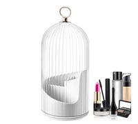 Toothbrush Holder - Rotating Bathroom Organizer | Dustproof Lipstick Storage Box | Rotating 3-Slot Bathrooms Tooth Brush Holders With Sliding Lid, For Vanity Makeup Brushes