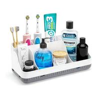 Toothbrush Holders for Bathrooms，Makeup Brush Holder，Multifunctional Vanity and Toiletry Organizer， 7-Slot Detachable Toothbrush Holder with Anti-Slip Design for Electric Toothbrush and Toothpaste