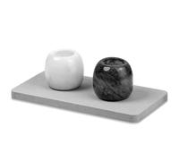 Toothbrush Holders, Marble Toothbrush Holder with Diatomaceous Earth Tray for Bathroom Countertop, Small Toothbrush and Toothpaste Holder Set with A Travel Bag (Black & White Set)