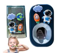 Toothbrush Holders Set,Cute Wall Mounted Tooth Brush Stand Set 3 - Multifunctional Toothpaste Squeezer,Punch-Free Stable Organization For Kitchen,Dorm Room