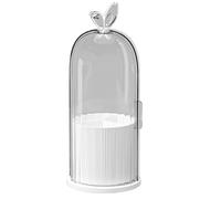 Toothbrush Holders with Cover 360° Rotating Clear Brush Holder with Multi-Slot Dustproof Bathroom Organizers and Storage for Home Travel