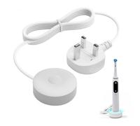 Toothbrush Magnetic Charger for Oral-B iO 7/8/9 Series - Electric Toothbrush Charger Replacement for Model 3768 - IPX7 Waterproof, White, UK Plug