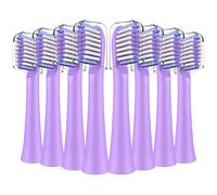 Toothbrush Replacement Heads Compatible with Colgate Hum Electric - Brush Heads Compatible with Colgate 360 Power Charcoal/Deep Clean Battery Powered Toothbrush, 8 Count, Purple