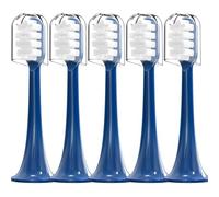 Toothbrush Replacement Heads Compatible with Snow Gen2 Electric Toothbrush,No LED Whitening,with Dust Cover,5 Pack (Polar Blue, Medium)