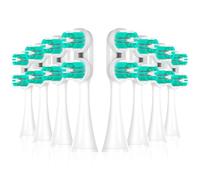 Toothbrush Replacement Heads Compatible with Spinbrush Pro Clean Toothbrush, Hard Bristle White Green, 8-Pack