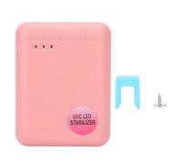 Toothbrush Sanitizer, Portable Wall Mounted UV Toothbrush Head Sterilizer Disinfector, UV Toothbrush Sterilization Drying Holder(pink)