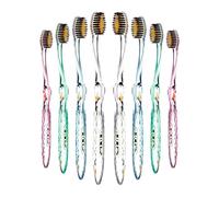 Toothbrush Set Sensitive Gums 8-Pack - Blue Pink Green Crystal