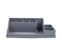 Toothbrush Stand Silicone Bathroom Caddy for Vanity Top - for versatile Organiser for Electric Toothbrushes & Floss - Quick Dry Tray 35x14x11cm(Black)