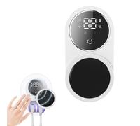 Toothbrush Steriliser, Wall Mounted Toothbrush Cleaner, Intelligent Induction Container with UVC and LED Screen, Holds Two Toothbrushes at the Same Time