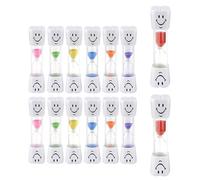 Toothbrush Timer, 14pcs 3 Minutes Hourglass Sand Timer, Perfect Tool for Healthy Brushing Habits, Sandglass Sand Clock for Bathroom Classroom Cooking Home Office Decoration