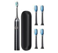 Toothbrush with Case - Rechargeable Toothbrush Case 40,000 VPM | IPX7 Electric Toothbrush Case | Deep Clean Toothbrush Holder 6 Modes | Toothbrush Cleaning Brush with