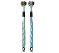 Toothbrush with Three Bristles - Set of 2 Ergonomic Multi-Angle Brushes, 360 Degree Protection, Tooth Cleaning Toothbrush for Children and Adults, Daily Hygiene When Travelling