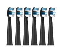 Toothbrushes Heads,Compatible for Seago Electric E1/E2/E3/E4/SG2303/SG575 UV Sterilization Vacuum Packing(6pcs Black)