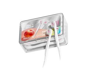 Toothbrushes with Toothpaste 4 in 1, Peach Flavor | Tongue Scraper Not Water Needed Prepasted Travel Toothbrush