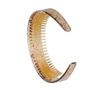 Toothed Headband for Women Casual DIY Curly Hair Accessory Widened Hair Hoop Light Coffee 14.5 x12.5 x3.2 cm
