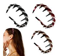 Toothed Headpiece | Women's No Slip Wave Headband With Teeth, Toothed Hairband, Stylish Hairstyling Accessory for Outdoor Traveling Business Trip Home School