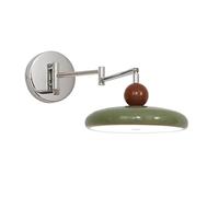 TOOTHGENERIC Modern Wall Light Adjustable Swing Arm Wall Lamp Bedroom Bedside Reading Lamp Indoor Industrial Wall Sconce Lighting Fixture(Green)
