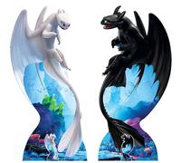 Toothless and Light Fury from How to Train Your Dragon 3 Official Cardboard Cutout / Standee - Set of 2