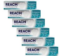 Toothpaste Bundle with Reach Microbiome Toothpaste Whitening 120g - 6 Pack | Cool Mint Flavor, Remove Stain, Probiotic Natural Ingredients, Clean Healthy Teeth Gums Tartar Cavity.
