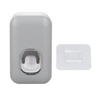 Toothpaste Dispenser Full Automatic Wall Mounted Hands Toothpaste Squeezer Easy Operation Modern Design for Bathroom Hotel ABS Black White Gray (Grey)