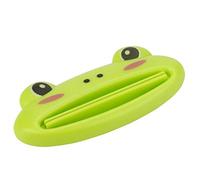 Toothpaste Extruder Bathroom Home Tube Rolling Holder Squeezer Easy Cartoon Toothpaste Dispenser (Frog, Green)