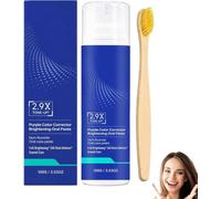 Toothpaste Purple Color Corrector Whitening Toothpaste 100g，1PC | 2.9X Tone-Up Non-Fluoride Toothpaste, Enamel Strengthening, Whitening Toothpastes Stain Removal for Teeth Cleansing