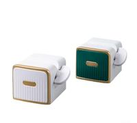Toothpaste Rolling Holders 2 Pack of Space Saving Tools to Organize Your Bathroom Essentials (White&Green)