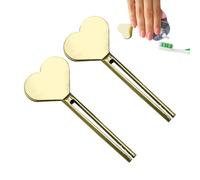 Toothpaste Squeezer - 2 Piece Tube Roller Drainer, Stainless Steel Toothpaste Roller Tube Wrench | Metal Squeezer For Saving Toothpaste, Creams