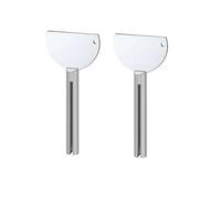 Toothpaste Squeezer, Metal Tube Squeezer Key Stainless Steel Toothpaste Roller Tube Wringer for Paint, Cream, Cosmetic, Daily Living Tube Squeezing Aids (2PCS A)