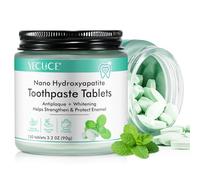 Toothpaste Tablets, Whitening, Anti-Cavity, Nano Hydroxyapatite Toothpaste Tabs, Fluoride Free, Antiplaque, Strengthen & Protect Enamel, Travel Mouthwash Tablets, Chewable Toothpaste Tablet, Spearmint