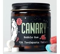 Toothpaste Tablets with Canary Hydroxyapa in the Shape of Chewing Gum: Remineralizing, Fluoride Free, Completely Natural with Xylitol, Ideal for Kids, Plastic Free, 126