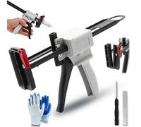 Toothpaste Tube Glue Gun, 2025 New 704 Universal Manual Toothpaste Squeezer Gun, Tube Squeezing Machine Dispenser Glue Gun Extruder for Sealant and Repair Tool Applications (White)