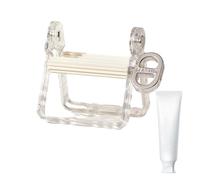 Toothpaste Tube Squeezer - Heavy Duty Tube Squeezer Rollers, No-Waste Bathroom Accessory, Ergonomic Key-Turn Mechanism | Countertop Stand for Maximum Toothpaste Extraction