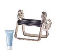 Toothpaste Tube Squeezer - Heavy Duty Tube Squeezer Rollers, No-Waste Bathroom Accessory, Ergonomic Key-Turn Mechanism | Countertop Stand for Maximum Toothpaste Extraction