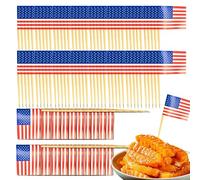 Toothpick Flag Cupcake - Toothpick German Flags | Mini Flags On Stick, 100 Pieces Cocktail Picks for Sports Events, Tapas, Cakes, Barbecue, Bar and Sandwich