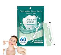 Toothpick Floss - Toothpick Portable Wire with Double Thread - Hygiene with Appliance Ideal for Home Travel Office and Family