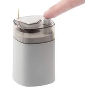 Toothpick Holder Dispenser, Pop-Up Automatic Toothpick Dispenser, Toothpick Storage Box (Grey)