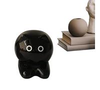Toothpick Holder Dispenser - Siamese Cat Toothpick Dispenser Holder,Ceramic Case Storage Container Cute Decor Cat Figurines, Desk Accessories for Floss Teeth Cleaning Appetizer