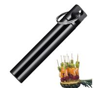 Toothpick Holder for Purse - Compact Ride Toothpick, Portable Metal Tooth Box | Aluminium Alloy Pocket Container for Purse, Restaurant, Office, Car, Camping, Outdoor, Hygienic Storage, black, see