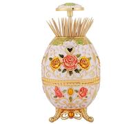 Toothpick Holder, Retro Automatic Pop Up Toothpick Cocktail Sticks Dispenser for Home Kitchen Restaurant Cafe Bar Decor (Gold)