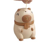 Toothpick Organisers - Fin Rod Dispenser | Toothpick Case | Automatic Toothpick Dispenser | Automatic Glass Bucket Organiser Cute Capybara Design for Kitchen Fridge Bathroom