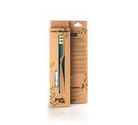 TOOTHWAK Luxury Edition Miswak Natural 3 Head Bristles Wooden Toothbrush with 6 Replaceable Siwak Bristles and Mineral Coating for Natural White Teeth - Hard