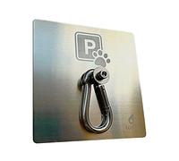 toots - Hook Dog Parking Station, Stainless Steel Pet Tie-Up Hook for Stores and Public Spaces, Durable, Rust-Resistant, and Easy to Install, pet-friendly signs, public space signs, store safety signs