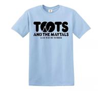 Toots & The Maytals 54-46 was My Number T-Shirt Ladies Men's T-Shirt Top - Sky Blue - XXL