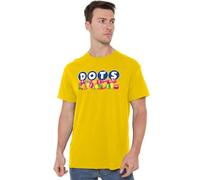 Tootsie Roll Dots Logo Unisex T Shirt, Yellow, Large