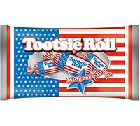 Tootsie USA Flag Roll Midgees: 40-Piece Bag | Chewy Chocolate Candy, Individually Wrapped, Treat Size, Peanut Free, Kosher, Gluten Free